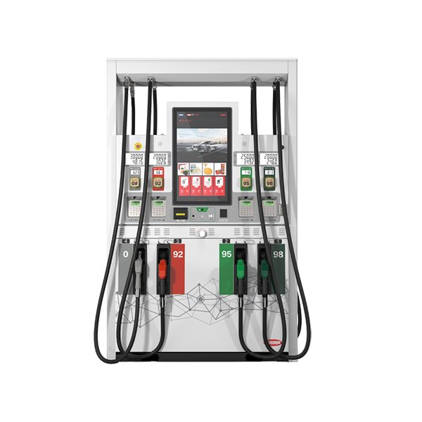 4-nozzle multi-product fuel dispenser for high-throughput gas stations