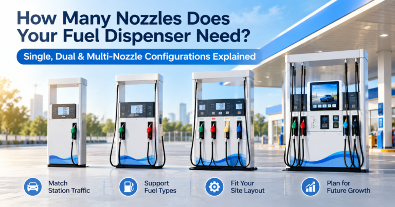 Fuel dispensers with single, dual and multi-nozzle configurations